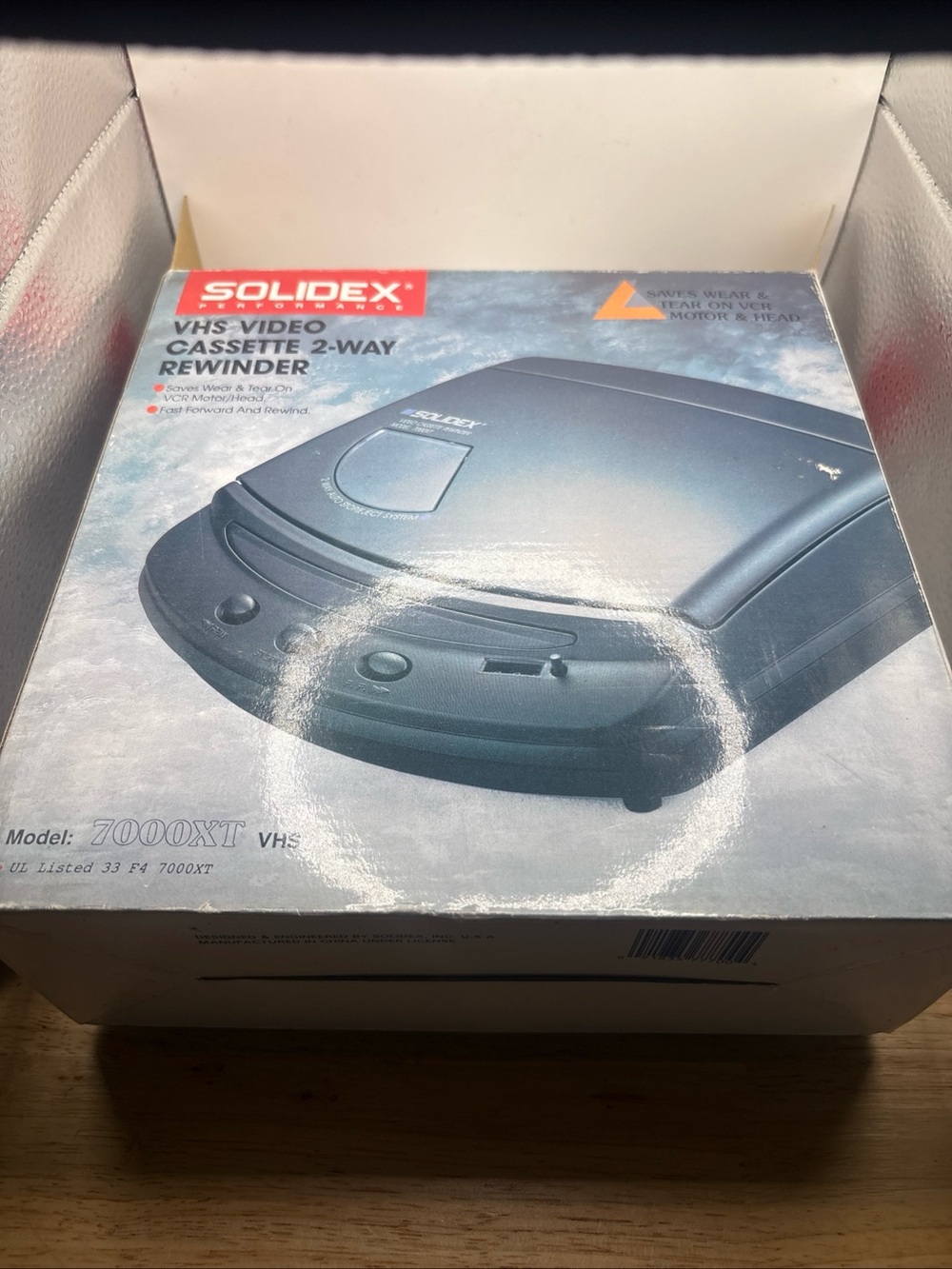 Solidex Video Cassette VHS 2-Way Rewinder 7000XT Fast Forward & Rewind